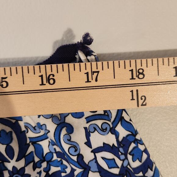 Milly Design Nation Blue White Capri Asymmetrical Tile Midi Skirt Size XL Beach - Picture 6 of 9